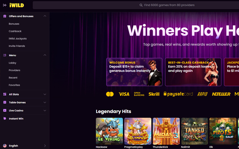 iWild Casino screenshot
